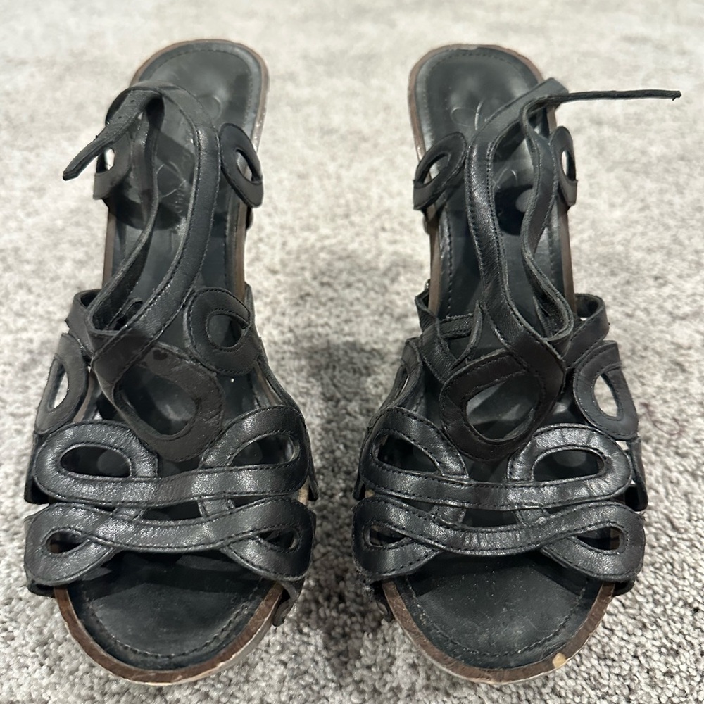 Jessica Simpson Black Strappy Heels